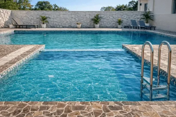 Outdoor swimming pool at Nalari Resort Sumer